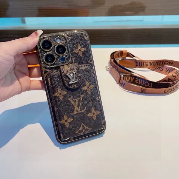 Louis Vuitton Monogram Cardholder Phone Case Brown Phone Accessories - 1