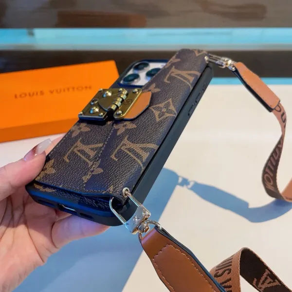 Gucci GG Marmont Phone Case with Card Holder Beige Canvas Phone Case - 32