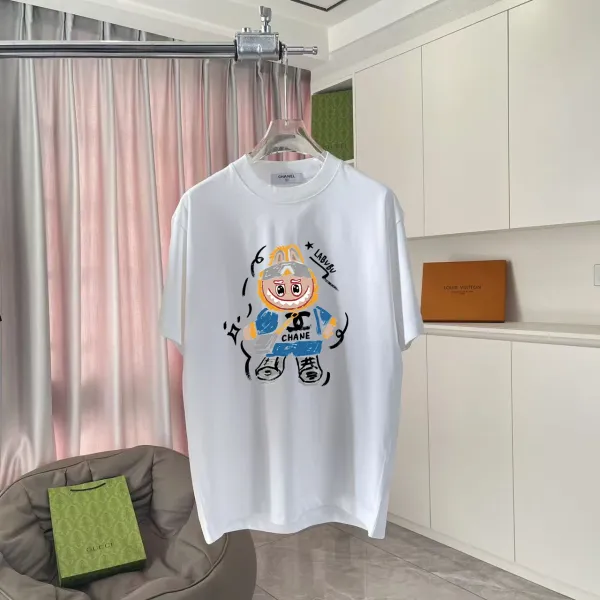 Chanel Logo Graphic T-Shirt Mint Green T-Shirt - 4