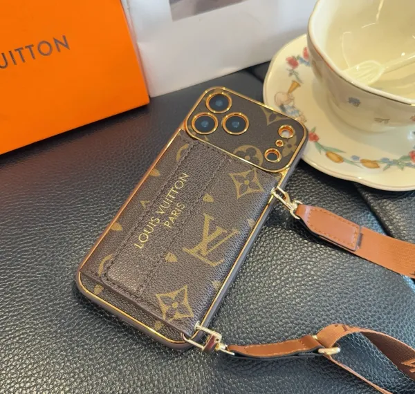 Gucci GG Marmont Phone Case with Card Holder Beige Canvas Phone Case - 8