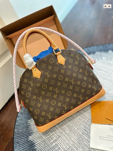 Louis Vuitton Alma BB Monogram Canvas Brown and Tan Handbag - 9