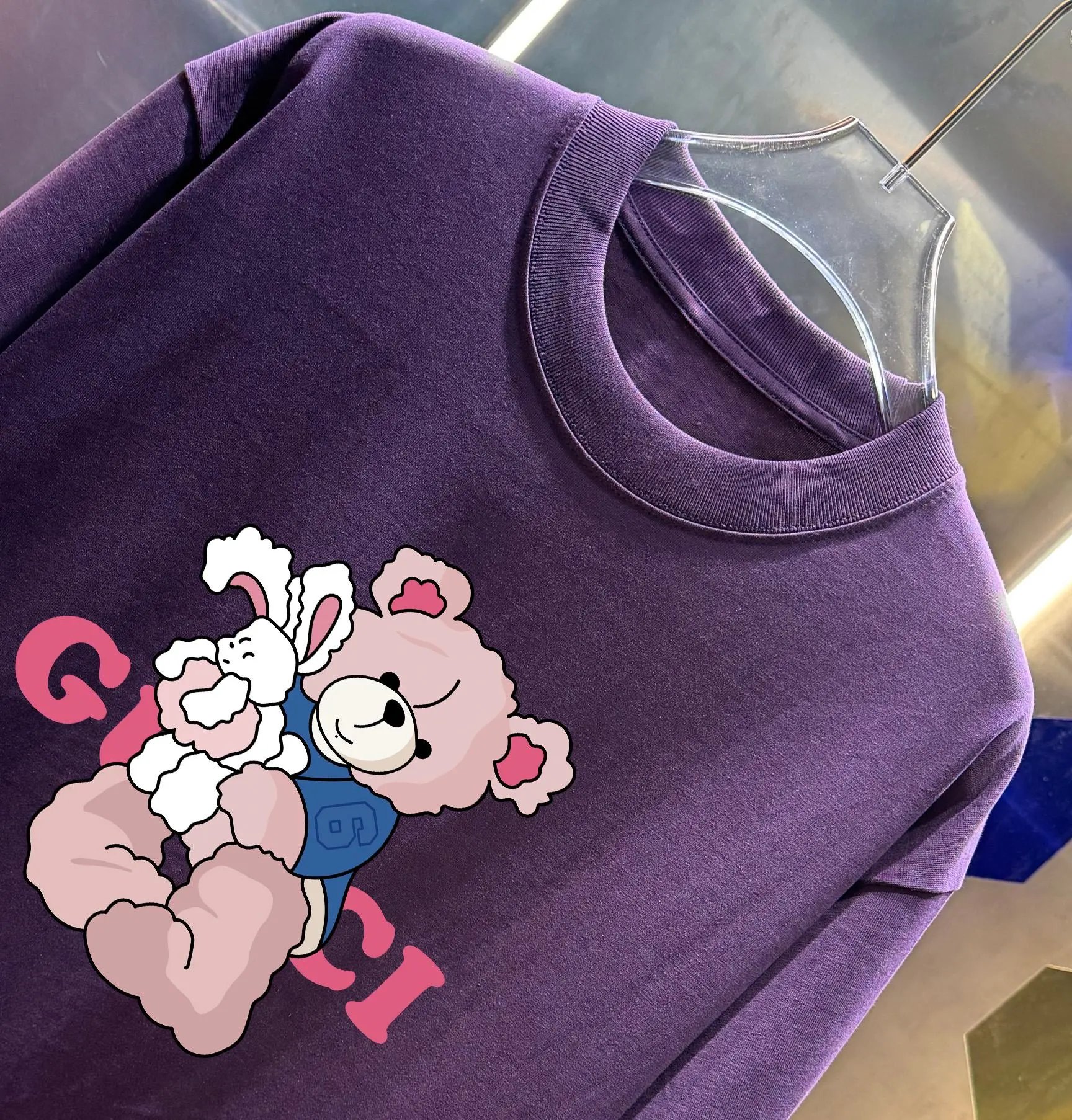 Gucci Bear and Bunny Graphic T-Shirt White - 9