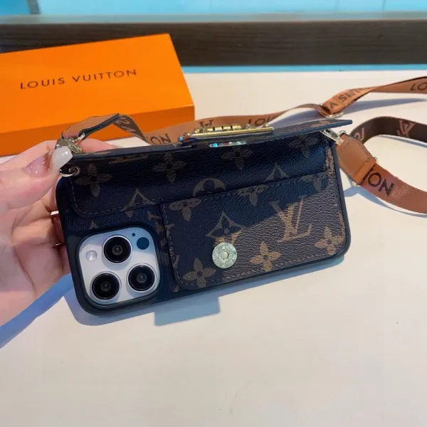 Gucci GG Marmont Phone Case with Card Holder Beige Canvas Phone Case - 31
