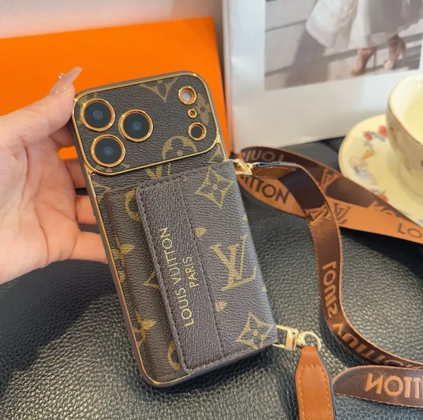 Gucci GG Marmont Phone Case with Card Holder Beige Canvas Phone Case - 9