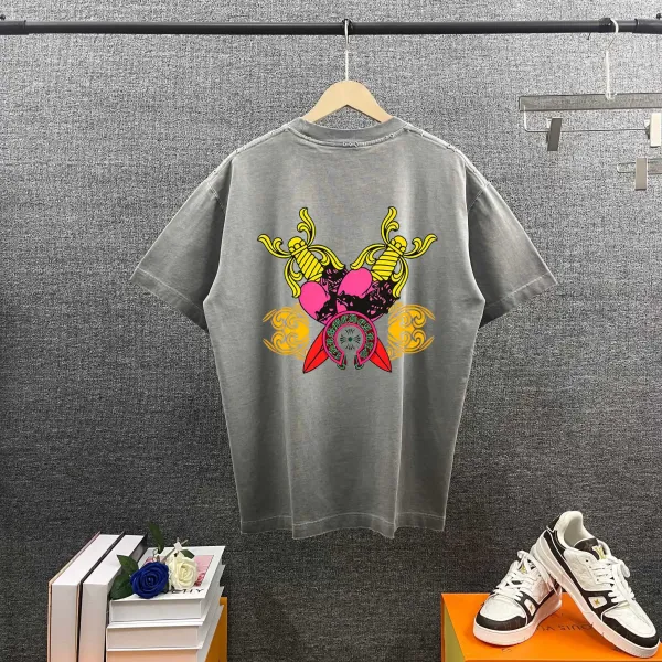 Chrome Hearts Cross Swirl Print Pink T-Shirt - 23