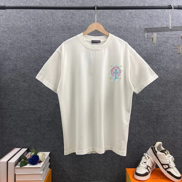 Chrome Hearts Cross Swirl Print Pink T-Shirt - 58