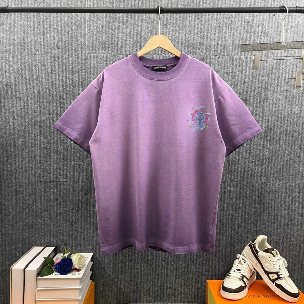 Chrome Hearts Cross Swirl Print Pink T-Shirt - 62