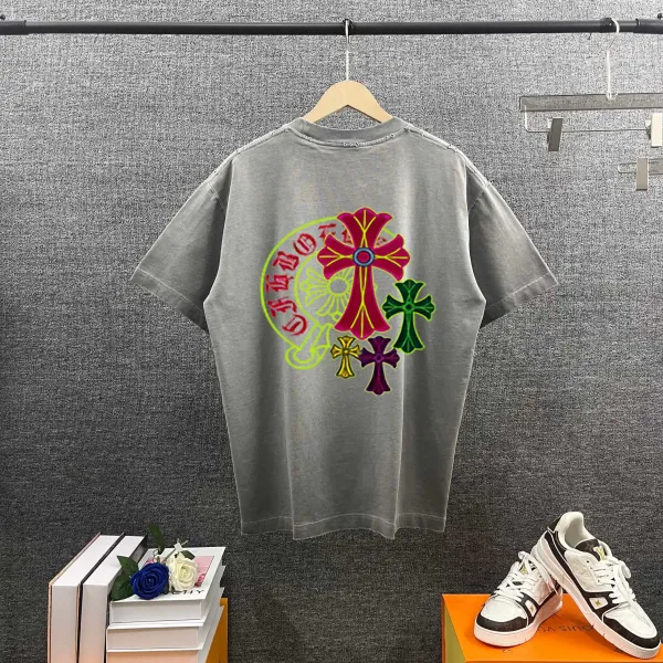 Chrome Hearts Cross Swirl Print Pink T-Shirt - 39