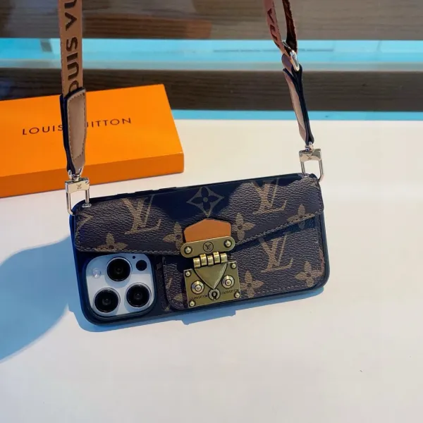 Gucci GG Marmont Phone Case with Card Holder Beige Canvas Phone Case - 25