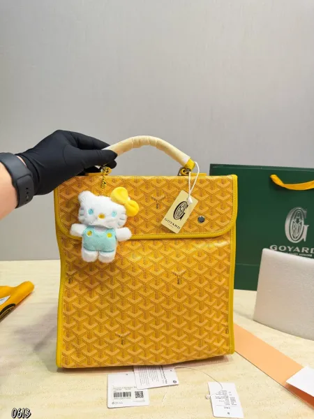Goyard x Sanrio Hello Kitty Wundelot Backpack Yellow Handbag - 1