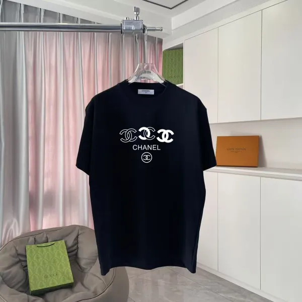 Chanel Triple CC Logo Black T-Shirt - 1