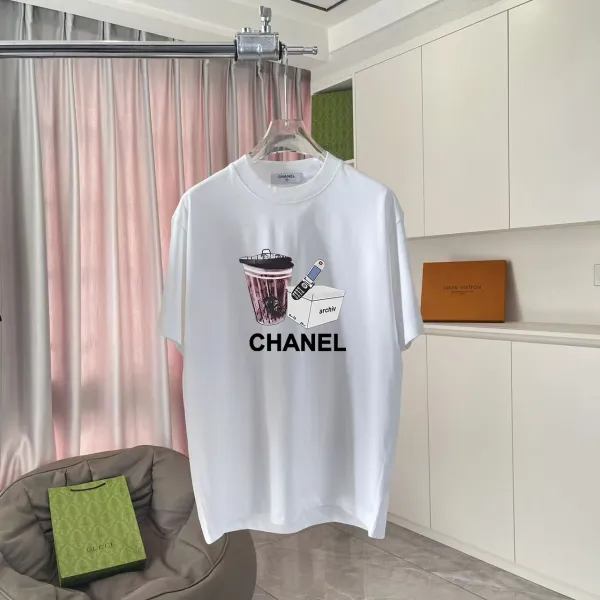 Chanel Archive Graphic Print White T-Shirt - 1