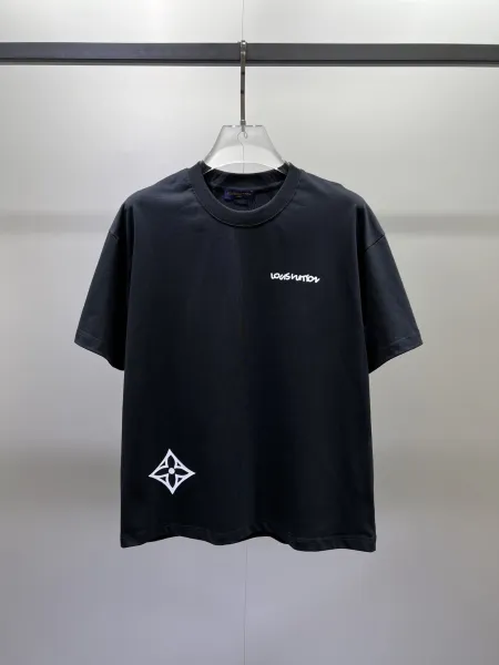 Louis Vuitton Monogram Script T-Shirt Black - 1
