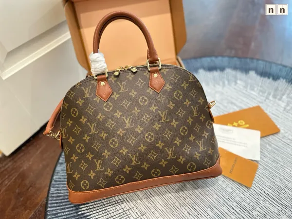 Louis Vuitton Alma BB Monogram Canvas Brown and Tan Handbag - 16