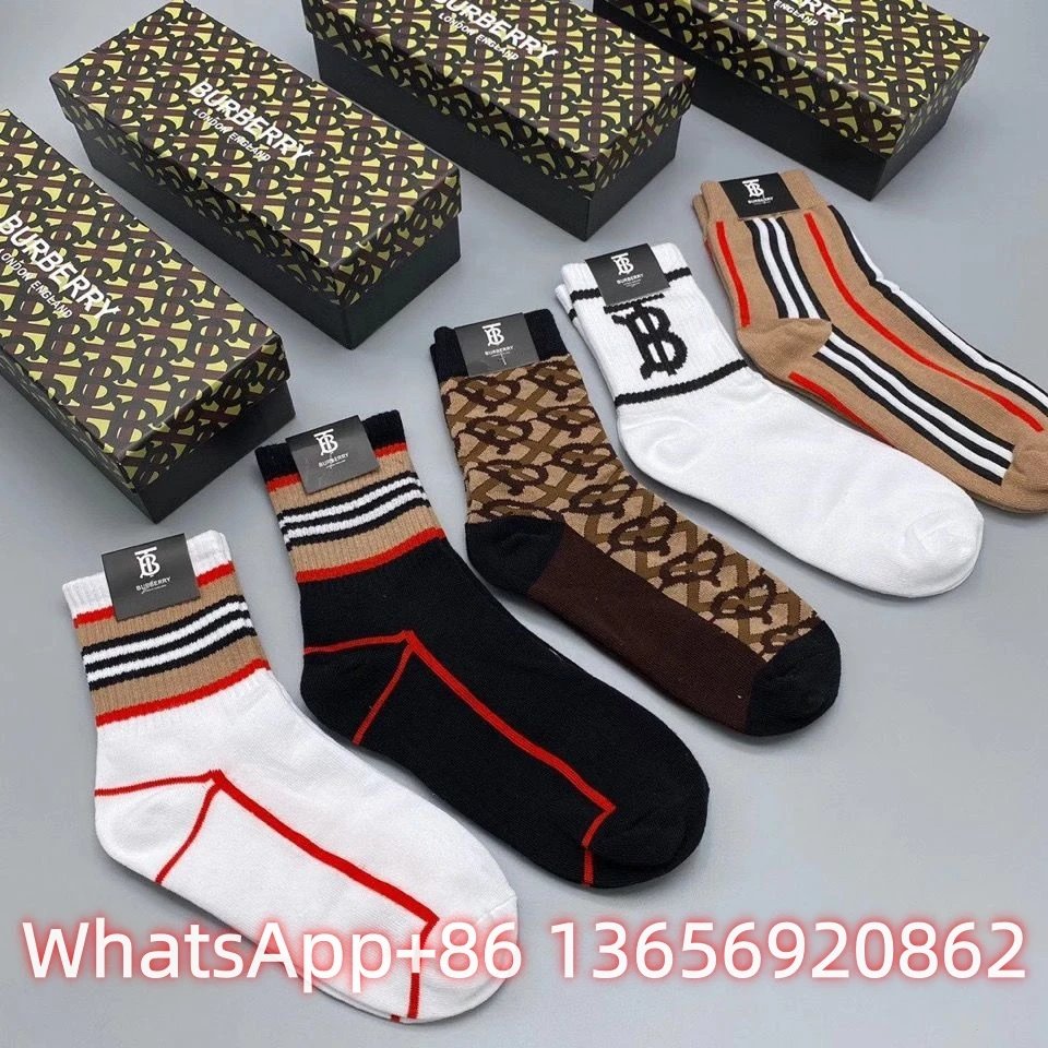 Burberry Socks Logo Crew — B 11(5 Double-1 box)