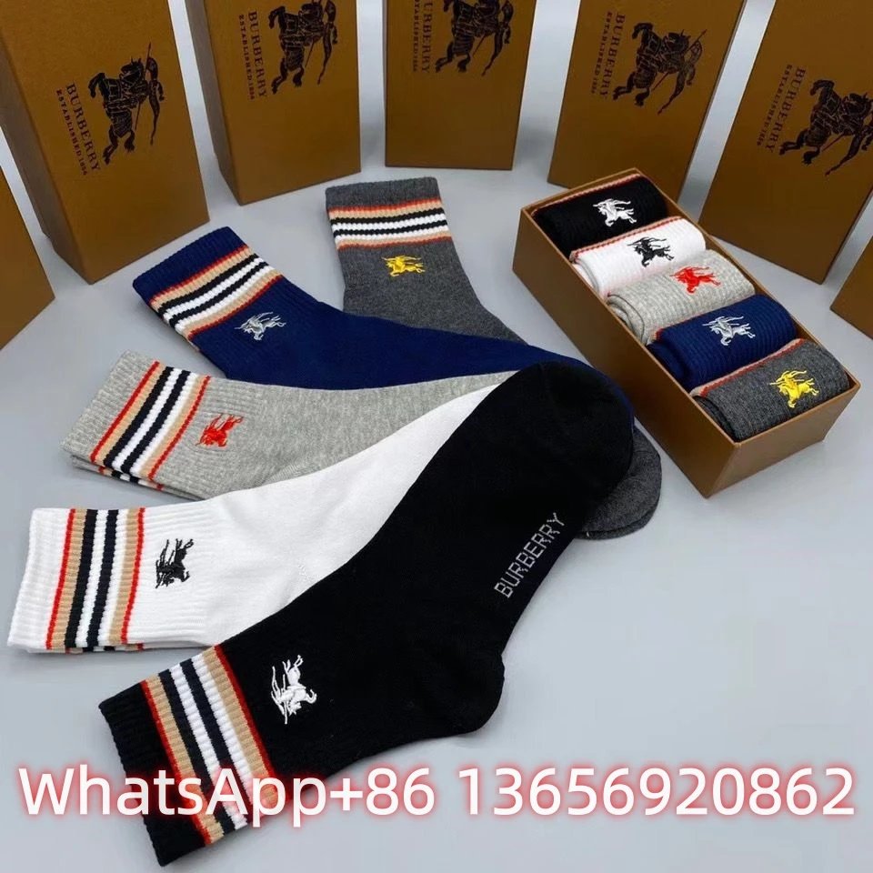 Burberry Socks Logo Crew — B 6(10 Double-2 box)
