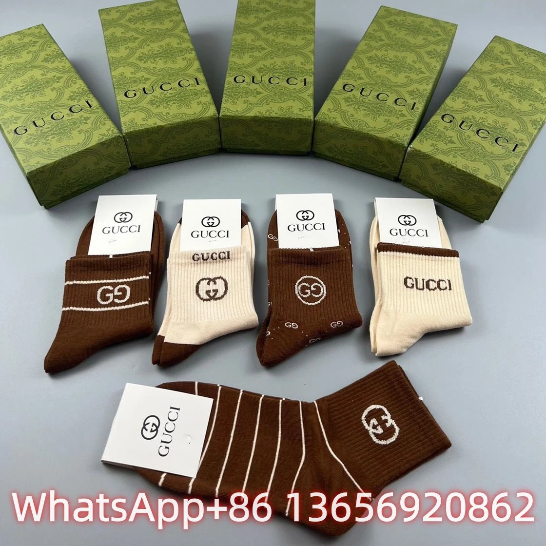 Burberry Socks Logo Crew — G 8(10 Double-2 box)
