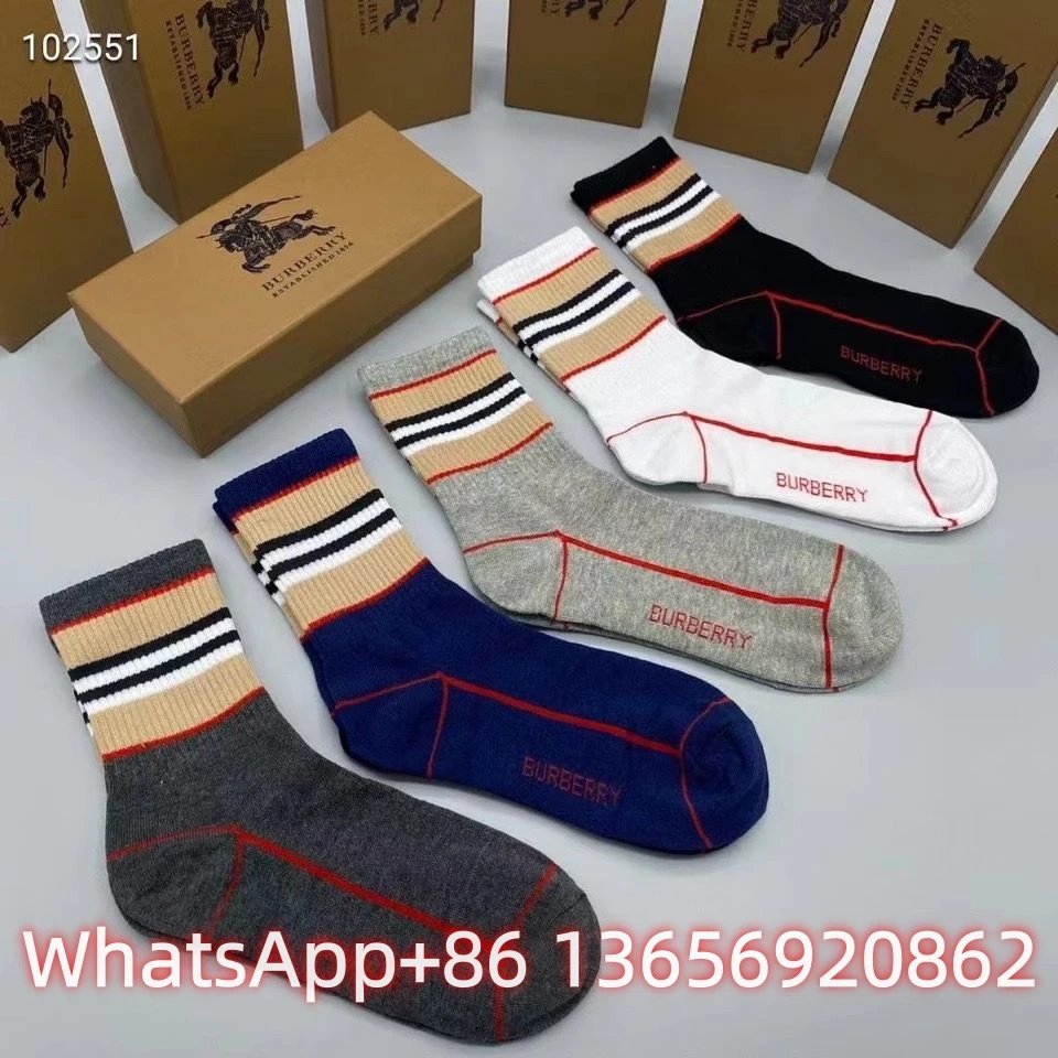 Burberry Socks Logo Crew — B 2(10 Double-2 box)