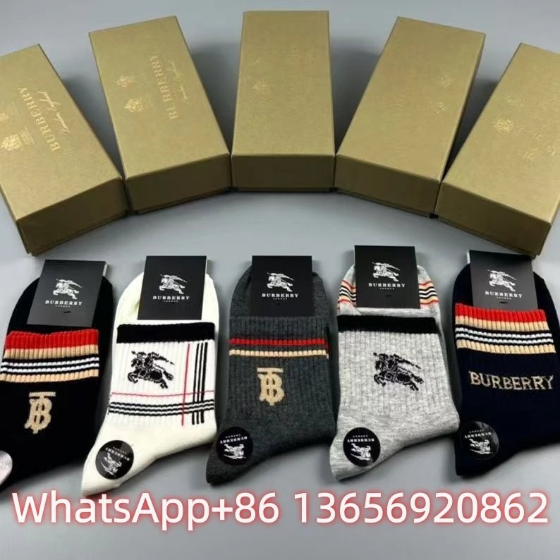 Burberry Socks Logo Crew — B 10(10 Double-2 box)
