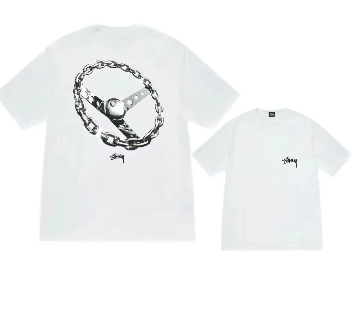 Stüssy Chain Steering Wheel Navy T-Shirt - 12