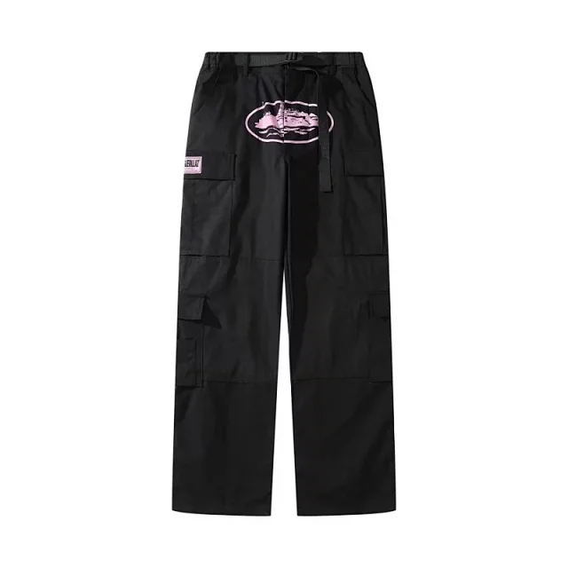 Unbranded Trousers Cargo with multiple flap pockets, adjustable belt, ankle drawstrings and graphic print product detail image 10