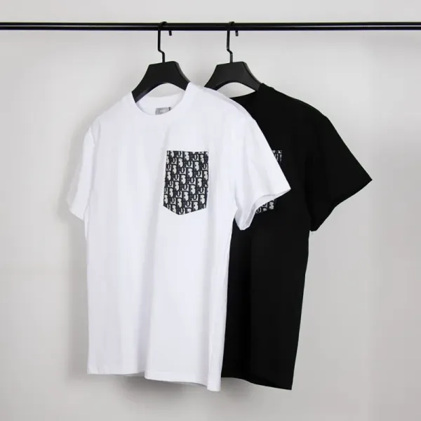 Dior Oblique Pocket T-Shirt White and Black - 12