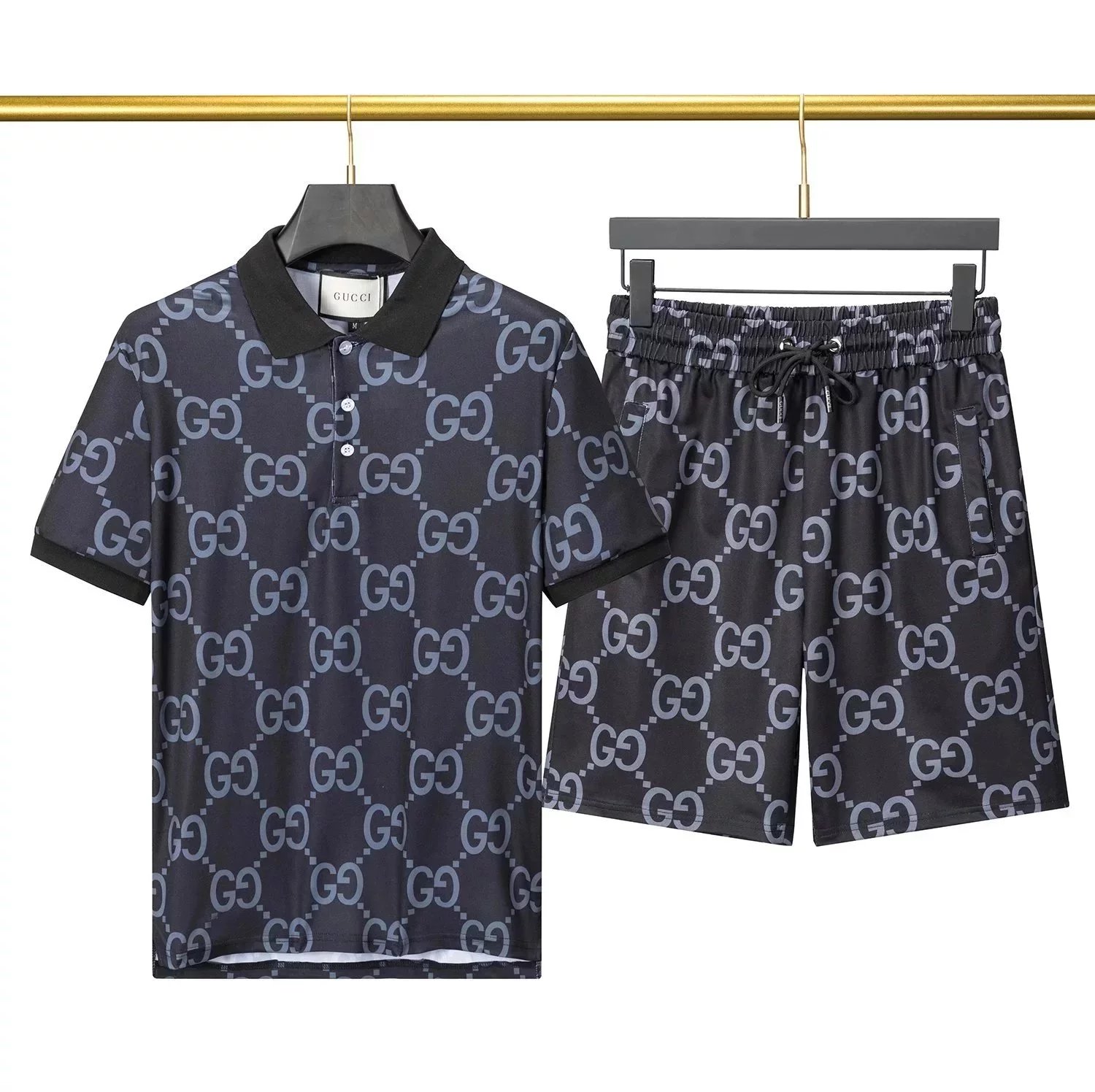 The North Face x Gucci Collaboration White Logo T-Shirt and Shorts Set - 12