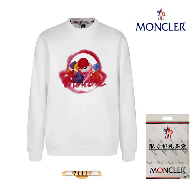 Moncler Hoodies & Sweatshirts Crewneck Sweatshirt with Logo Graphic product detail image 12