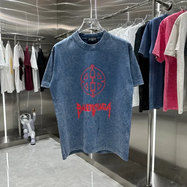 Balenciaga T-Shirts Short-Sleeve Crew-Neck Graphic product detail image 12