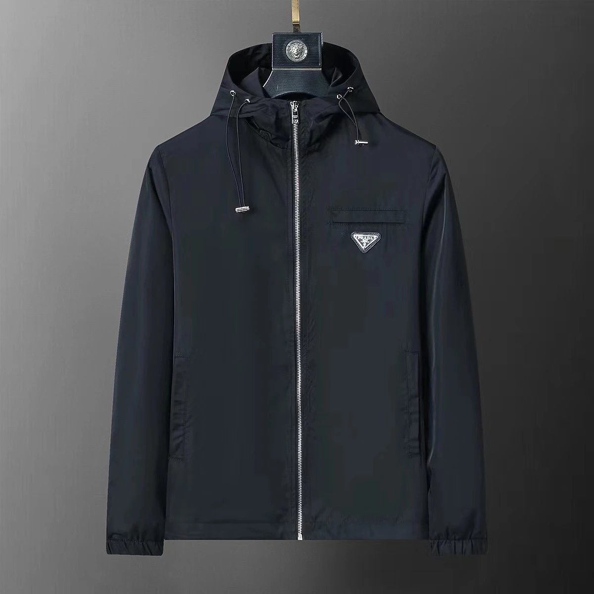Prada Jackets Hooded zip-up windbreaker jacket — 3