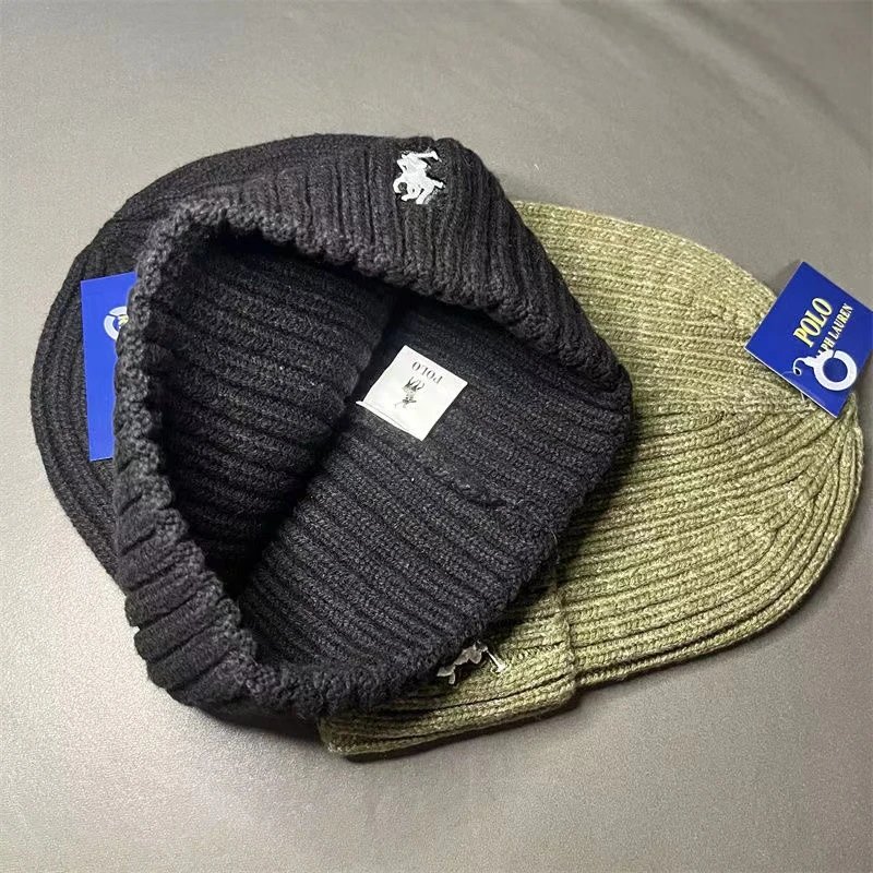 Polo Ralph Lauren Hats Ribbed Cuff Knit Beanie with Embroidered Pony Logo image 4