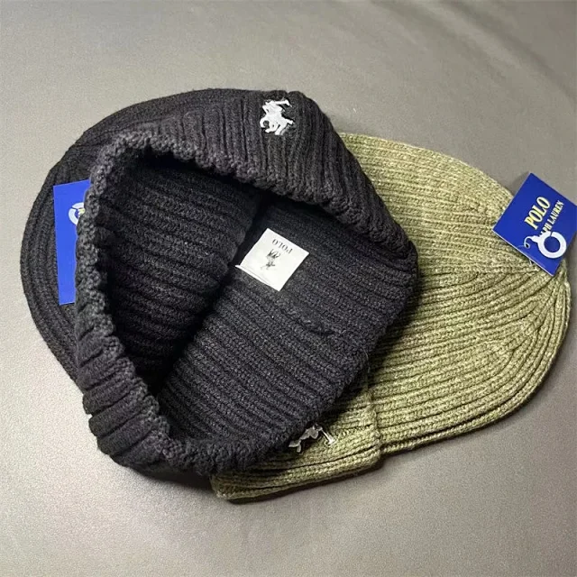 Polo Ralph Lauren Hats Ribbed Cuff Knit Beanie with Embroidered Pony Logo product detail image 6