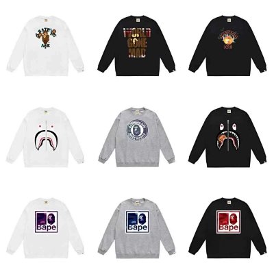 A BATHING APE Shark Face & Graphic Sweatshirts [32 styles]