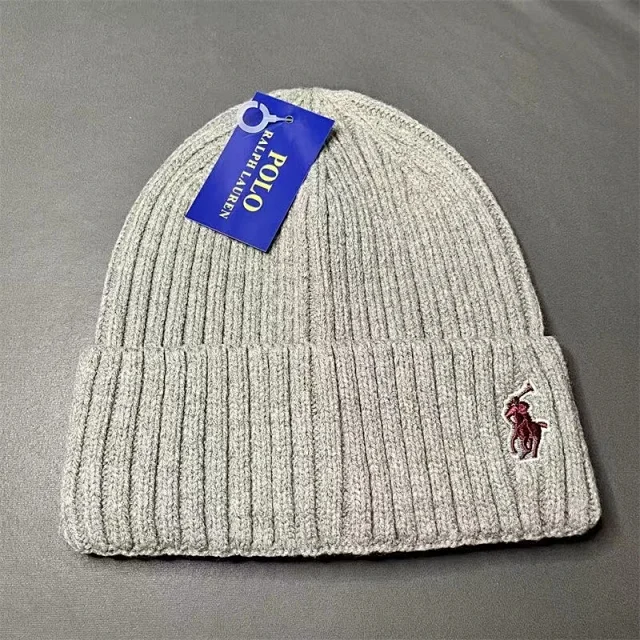 Polo Ralph Lauren Hats Ribbed Cuff Knit Beanie with Embroidered Pony Logo product detail image 9