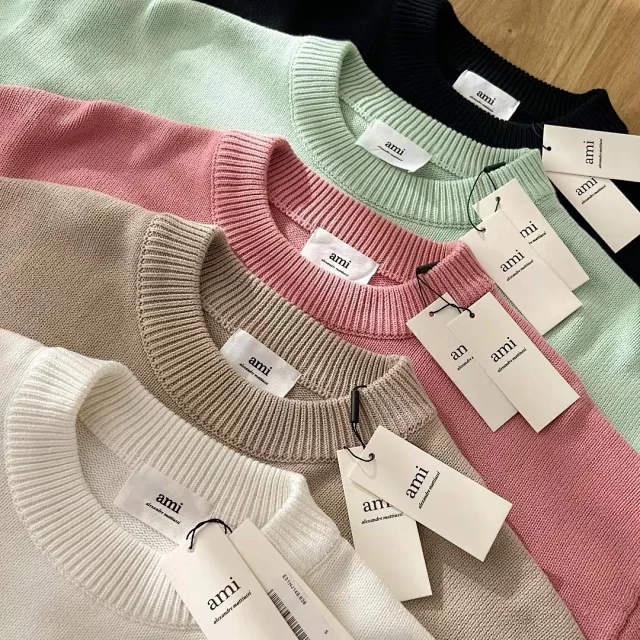 AMI Paris Knitwear de Coeur crewneck sweater product detail image 5