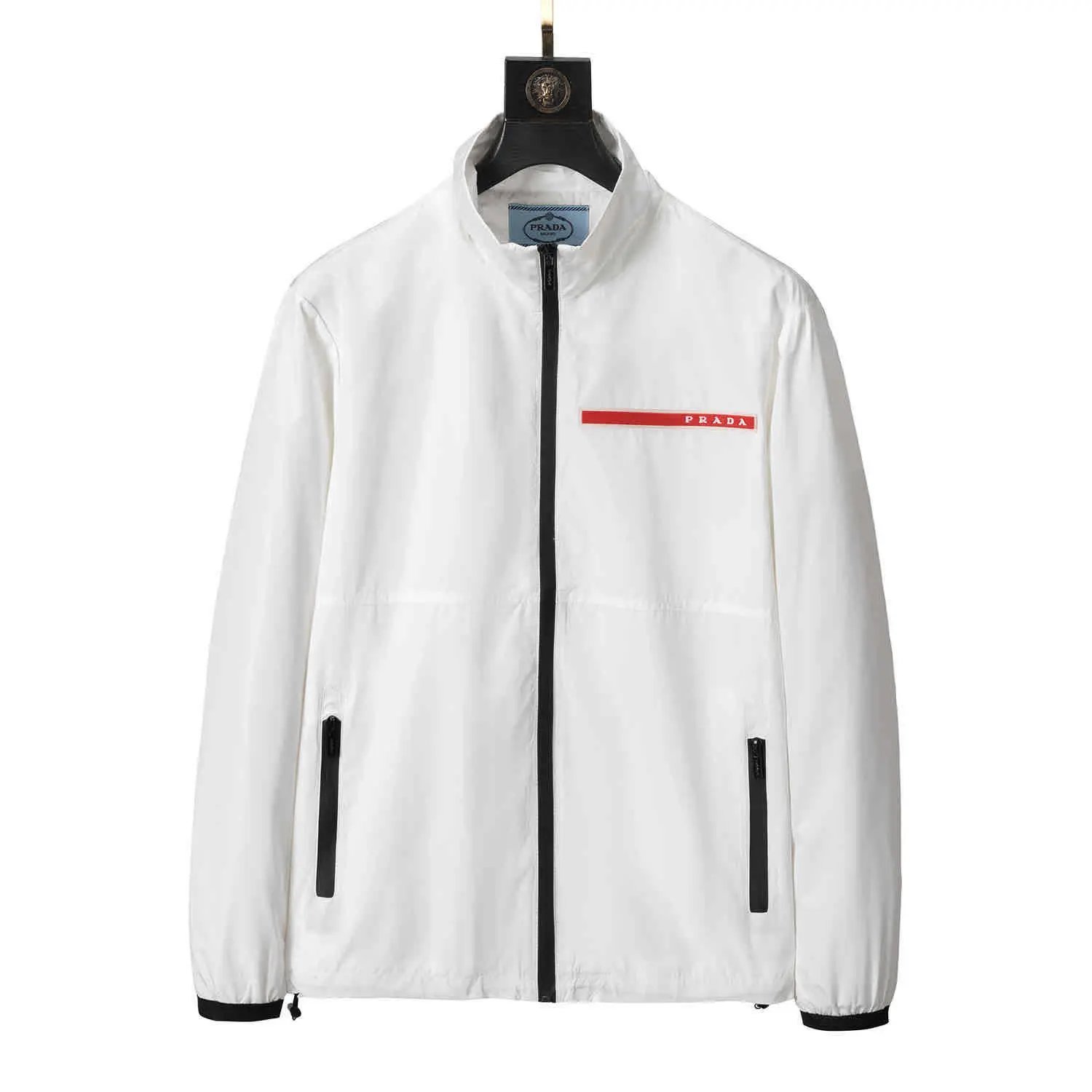 Prada Jackets Hooded zip-up windbreaker jacket — 17