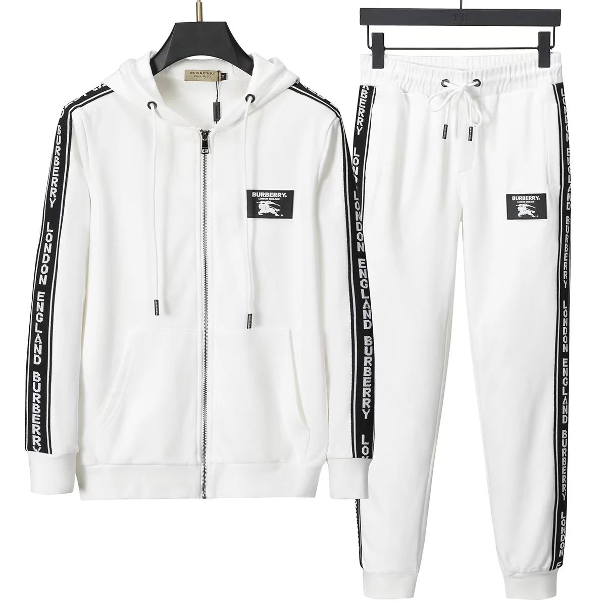 Burberry Check-Print Track Suit Set Dark Green Black Tracksuit - 14