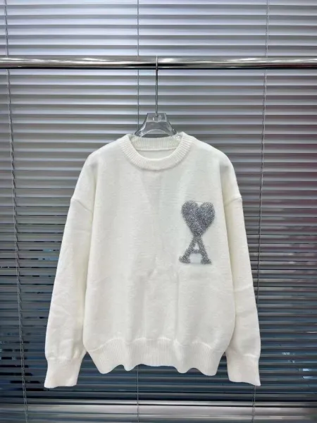 Ami Paris Heart-A Sweater White - 1