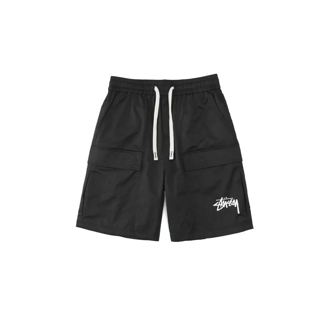 Stüssy Script Logo Basketball Shorts Black - 14