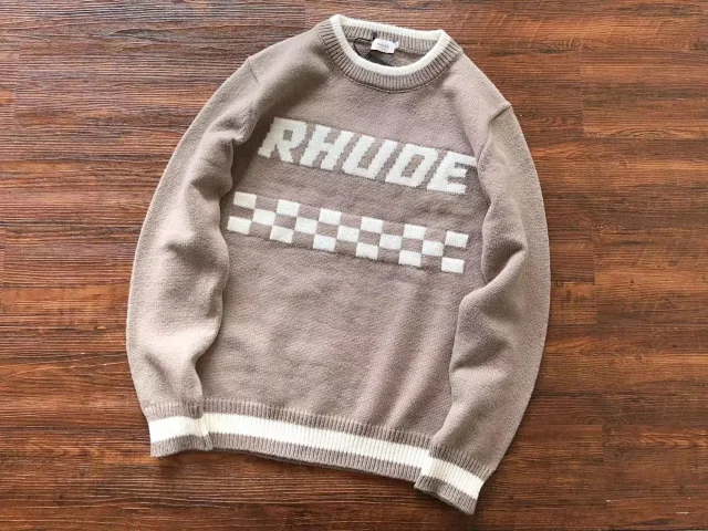 Rhude Knitwear Logo Crewneck Sweater product detail image 10
