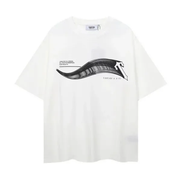 Travstar Script Logo White Oversized T-Shirt - 14