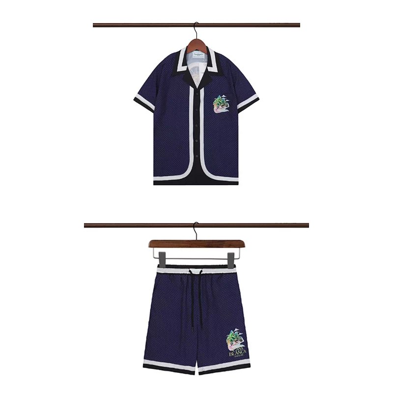 Casablanca Music Festival Print Shirt and Shorts Set Multicolor Casual Set product detail 15 in Litbuy spreadsheet finds