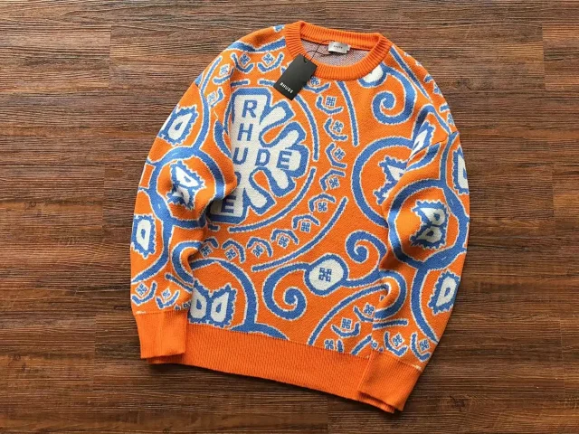 Rhude Knitwear Logo Crewneck Sweater product detail image 11