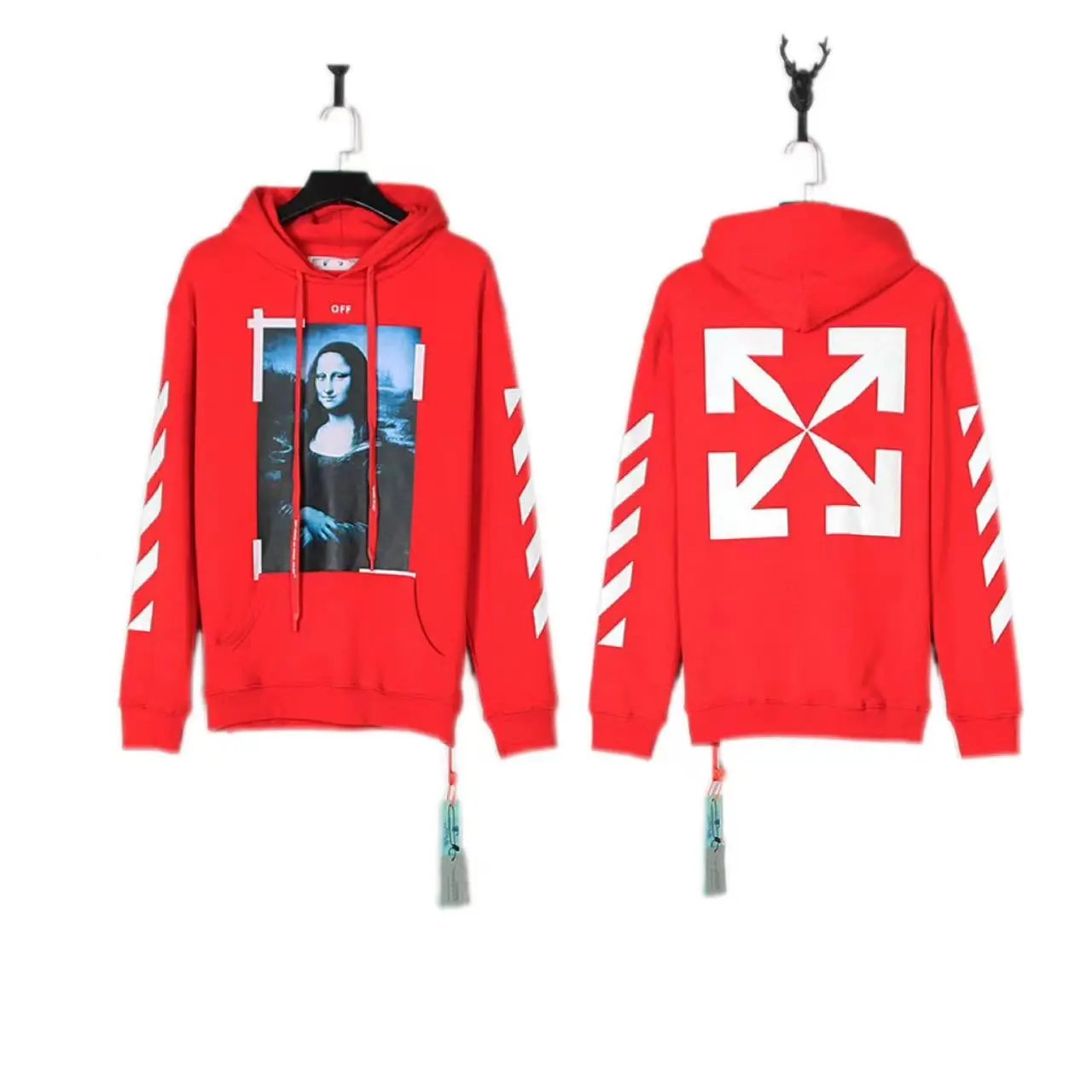 Off-White Arrow Print Beige Hoodie - 12
