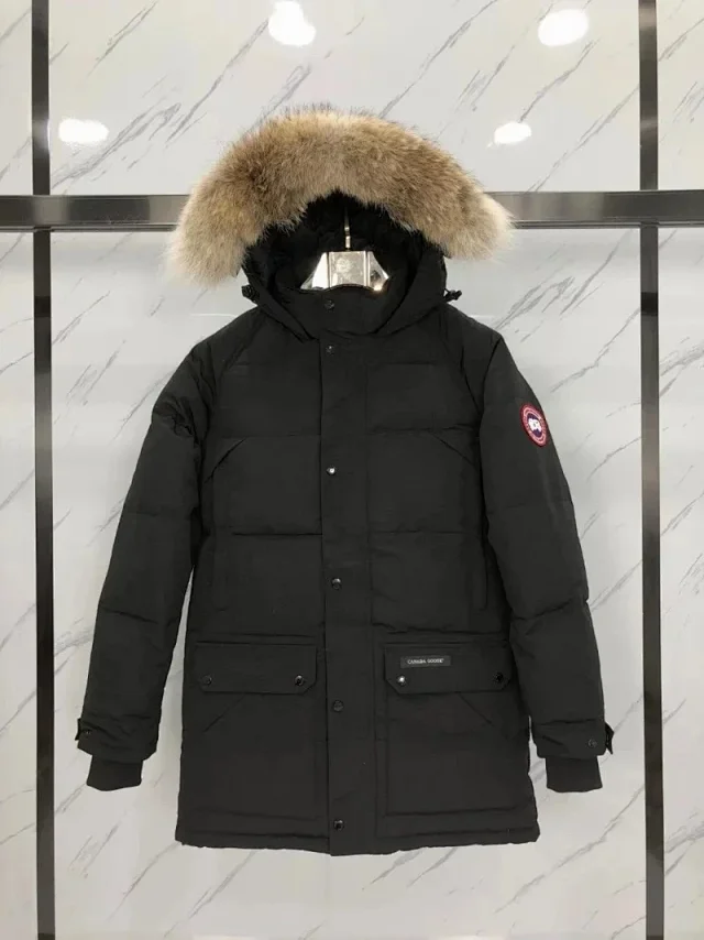 Canada Goose Down Jackets Fur-Trim Hood Four-Pocket Parka product detail image 11