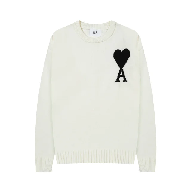 AMI Paris Knitwear de Coeur crewneck sweater product detail image 13