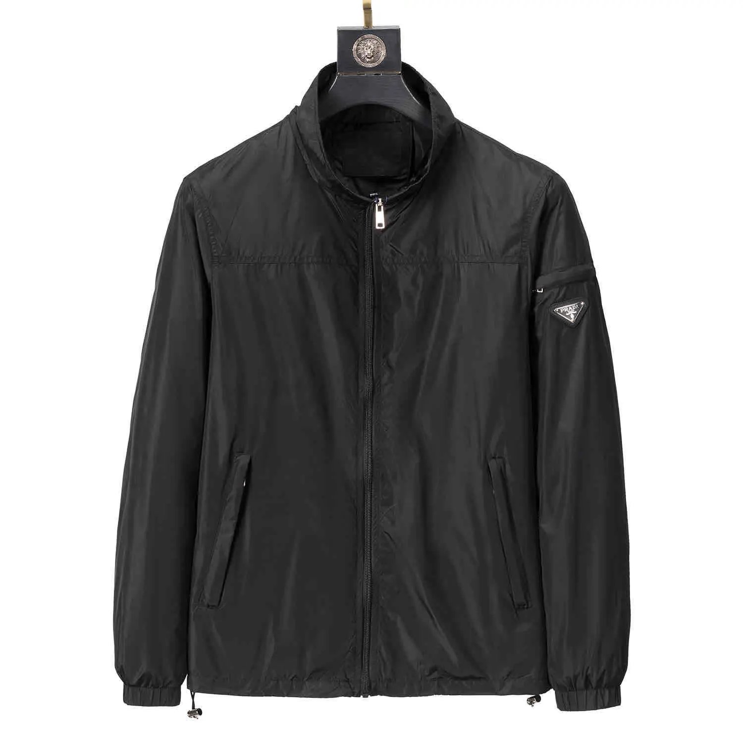 Prada Jackets Hooded zip-up windbreaker jacket — 24