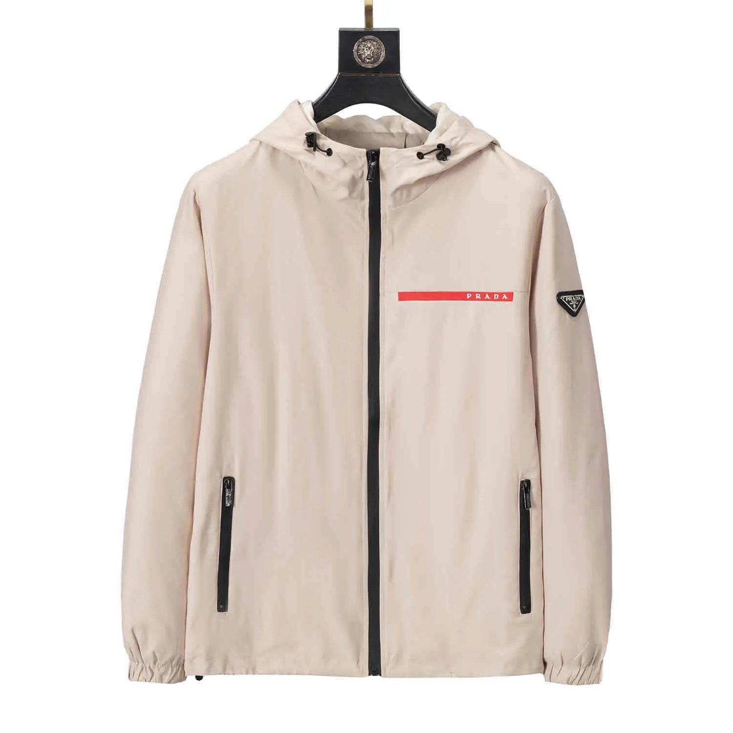 Prada Jackets Hooded zip-up windbreaker jacket — 22
