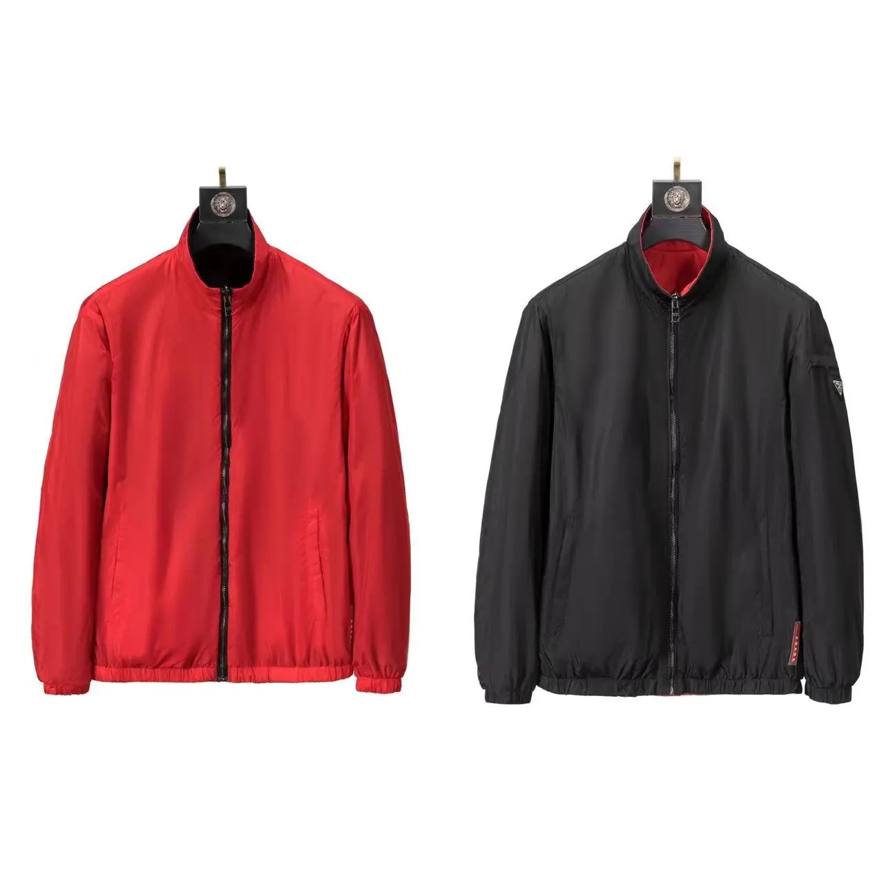 Prada Jackets Hooded zip-up windbreaker jacket — 7
