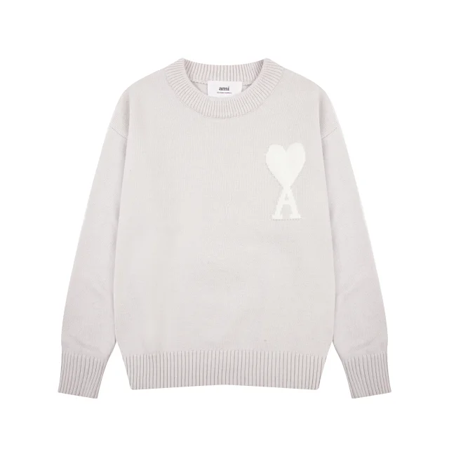 AMI Paris Knitwear de Coeur crewneck sweater product detail image 14